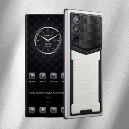 META VERTU ALLIGATOR LEATHER CREAMY WHITE